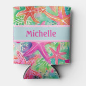 Rafraîchisseur Pour Canette Plage d'été Tropical Personnalisée (Devant)