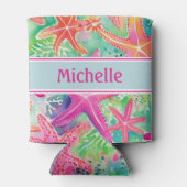 Rafraîchisseur Pour Canette Plage d'été Tropical Personnalisée (Dos)