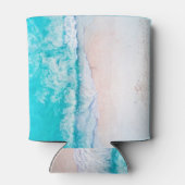 Rafraîchisseur Pour Canette Plage d'océan, beau paysage, thème de voyage. (Dos)