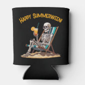 Rafraîchisseur Pour Canette Plage Lounge Squelette Halloween (Dos)