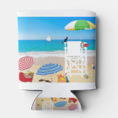 Rafraîchisseur Pour Canette Plage Ocean Sea Lifeguard Parasols (Dos)