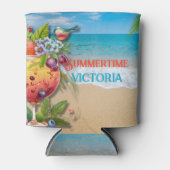 Rafraîchisseur Pour Canette Plage personnalisée en été Océan (Devant)