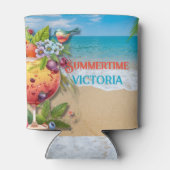 Rafraîchisseur Pour Canette Plage personnalisée en été Océan (Dos)