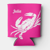 Rafraîchisseur Pour Canette Plage Plutôt Chaud Crabe Rose Chaud Plage Personna (Devant)