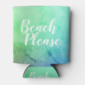 Rafraîchisseur Pour Canette Plage S'Il Vous Plaît Turquoise Aqua Ombre (Devant)