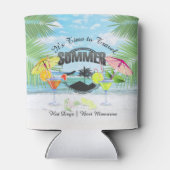 Rafraîchisseur Pour Canette Plage tropicale, vacances d'été | Personnalisé (Dos)