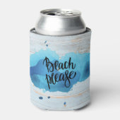 Rafraîchisseur Pour Canette Plage Veuillez Aquarelle Plage Rustique (Can devant)