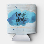 Rafraîchisseur Pour Canette Plage Veuillez Aquarelle Plage Rustique (Dos)