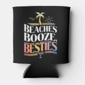 Rafraîchisseur Pour Canette Plages Booze & Besties Coconut Tree été (Devant)