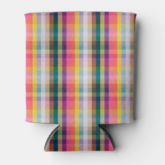 Rafraîchisseur Pour Canette Plaid écossais Abstrait (Devant)