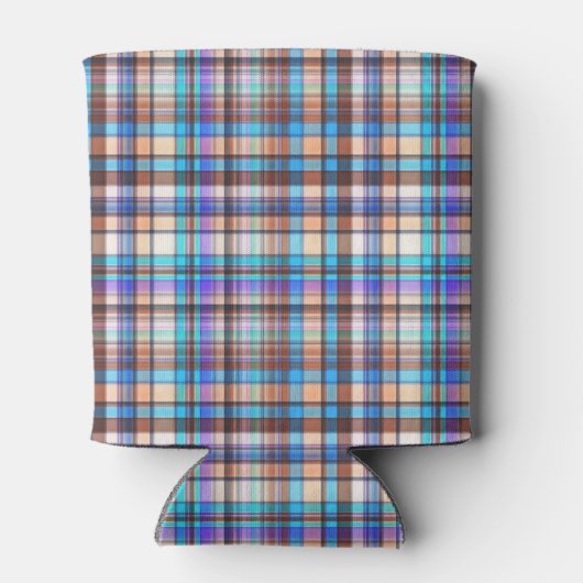 Rafraîchisseur Pour Canette Plaid Fabric Checkered Print Pattern-57688 (Dos)