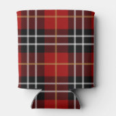 Rafraîchisseur Pour Canette Plaid personnalisé rouge et noir (Dos)