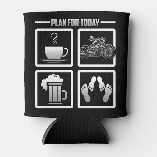 Rafraîchisseur Pour Canette Plan De Moto Classique Pour Café Aujourd'Hui (Devant)