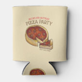 Rafraîchisseur Pour Canette Plat profond Pepperoni Pizza Pie fête d'anniversai (Devant)