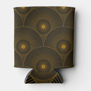 Rafraîchisseur Pour Canette Plumes asiatiques : noir or sans soudure.