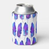 Rafraîchisseur Pour Canette Plumes avec texture spatiale, motif magique. (Can devant)