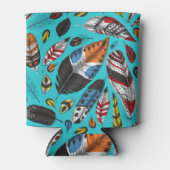 Rafraîchisseur Pour Canette Plumes colorées (Devant)