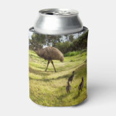 Rafraîchisseur Pour Canette "Plumes et pas de pas : le père Emu avec les poule (Can devant)