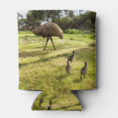 Rafraîchisseur Pour Canette "Plumes et pas de pas : le père Emu avec les poule (Dos)