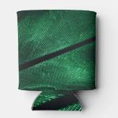 Rafraîchisseur Pour Canette Plumes Vertes, Belle Texture Motif. (Dos)