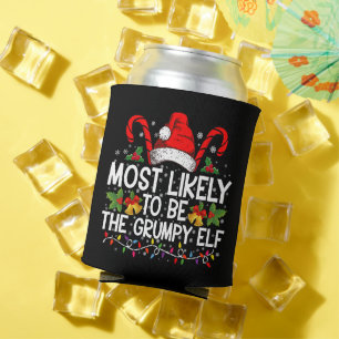 Rafraîchisseur Pour Canette Plus susceptible d'être l'elfe grincheux Funny Xma