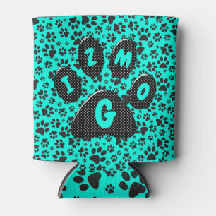 Rafraîchisseur Pour Canette Poches de chien noir et blanc Pointe Polka sur cya