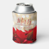 Rafraîchisseur Pour Canette Poinsettias rouges avec Golden Bokeh Noël (Can Dos)