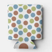 Rafraîchisseur Pour Canette Points bleus, verts et Brown (Dos)