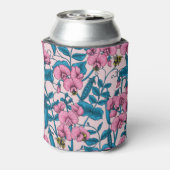 Rafraîchisseur Pour Canette Pois doux et bourdons, rose et bleu (Can Dos)