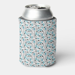 Rafraîchisseur Pour Canette pois gris bleu pois pois rétro décoration motif