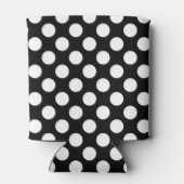 Rafraîchisseur Pour Canette Pois noirs et blancs, Motif Polka (Dos)