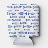 Rafraîchisseur Pour Canette Poisson côtier Bachelorette Bleu et Blanc (Dos)