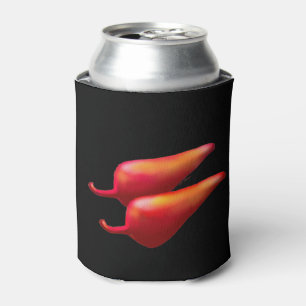 Rafraîchisseur Pour Canette Poivrons rouges chili refroidisseur de boite noire
