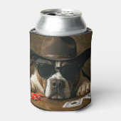 Rafraîchisseur Pour Canette Poker Black Jack Western Pitbull Cute (Can devant)