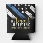 Rafraîchisseur Pour Canette Police Retraite Ligne bleue Drapeau Application de (Dos)