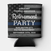 Rafraîchisseur Pour Canette Police Retraite Party Faveurs Cheers & Bières (Devant)