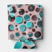 Rafraîchisseur Pour Canette Polka point aquarelle, motif abstrait. (Dos)