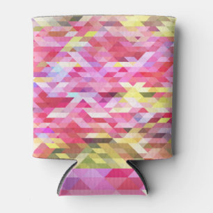 Rafraîchisseur Pour Canette Polygonale numérique, rose abstrait vintage.