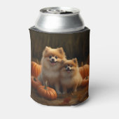 Rafraîchisseur Pour Canette Poméranien Chiot Automne Citrouille délice (Can Dos)