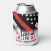 Rafraîchisseur Pour Canette Pompier à la retraite pompier Ligne rouge (Can Dos)