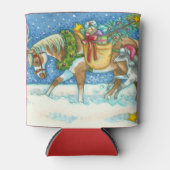 RAFRAÎCHISSEUR POUR CANETTE PONIES CHINCOTÉAGES, NOËL BLANC PEUT COOLER (Devant)