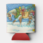 RAFRAÎCHISSEUR  POUR CANETTE PONIES CHINCOTÉAGES, NOËL BLANC PEUT COOLER (Dos)