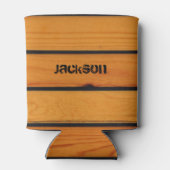 Rafraîchisseur Pour Canette Pont classique en bois marron personnalisé (Dos)