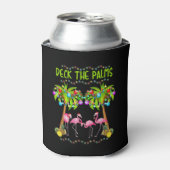 Rafraîchisseur Pour Canette Pont the Palms Merry Flamingo Christmas tee funny (Can devant)
