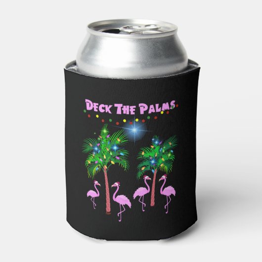 Rafraîchisseur Pour Canette Pont The Palms Tropical Pink Flamingos Palm Tree (Can devant)