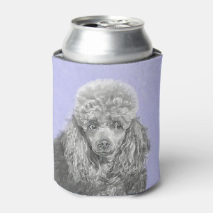 Rafraîchisseur Pour Canette Poodé Jouet miniature Argent gris bleu Chien Art