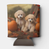 Rafraîchisseur Pour Canette Poodle Chiot Automne Citrouille délice (Dos)