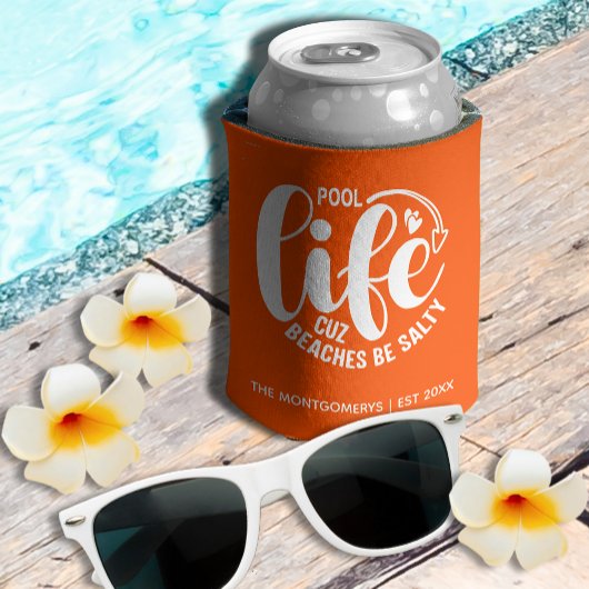 Rafraîchisseur Pour Canette Pool Life Orange