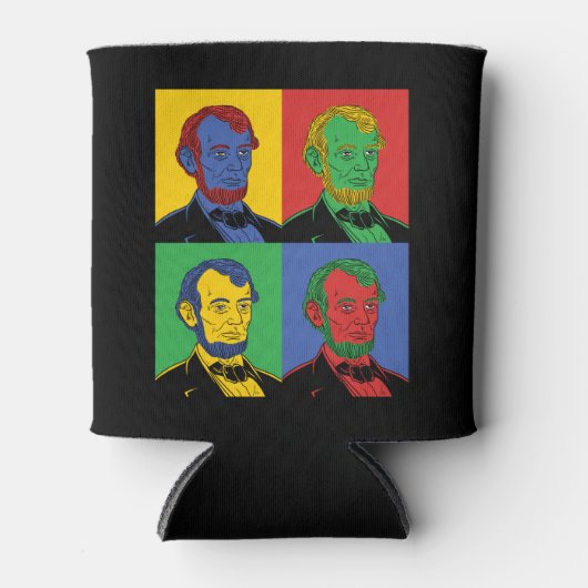 Rafraîchisseur Pour Canette Pop Art Abraham Lincoln (Devant)