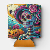 Rafraîchisseur Pour Canette Pop Art Halloween Crâne à sucre, Jack-O Lanterns (Dos)